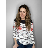 Black Floral Long Sleeve